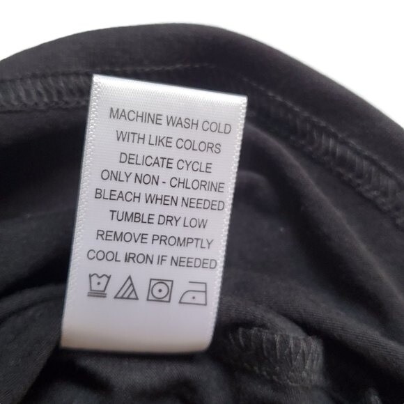 Nine.Eight Black Mixed Media Top with Banded Cuffs and Hem - Size Small - Picture 14 of 15